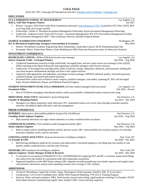 First page of Resume PDF